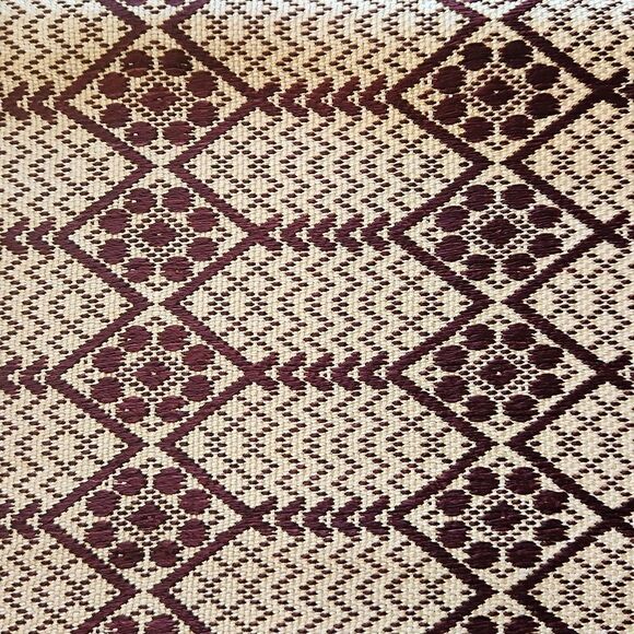 New with tag gold and brown Lithuanian woven table linen runner. - Picture 2 of 7
